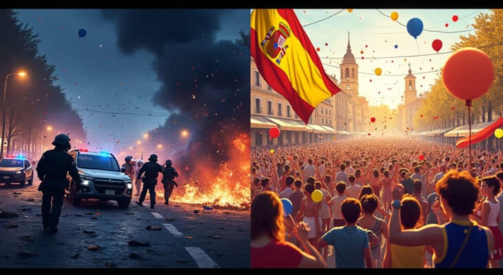 découvrez les raisons socioculturelles et historiques pour lesquelles les célébrations en france dégénèrent souvent en émeutes, contrairement à celles en espagne, et explorez les différences entre ces deux pays.