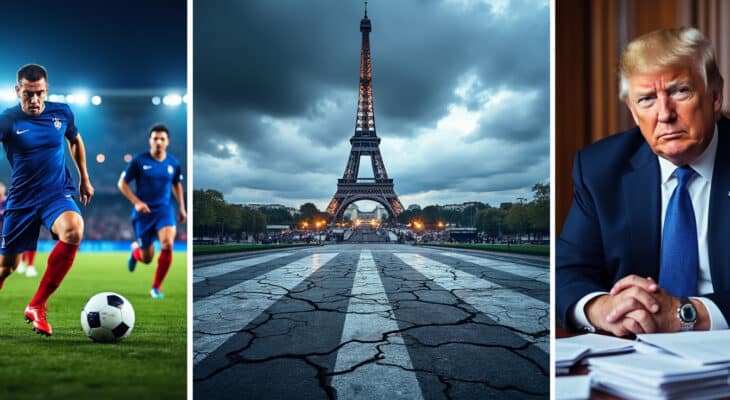 découvrez un résumé express captivant sur les performances des bleus qui maîtrisent le jeu, la situation critique en france et la pression croissante sur donald trump.