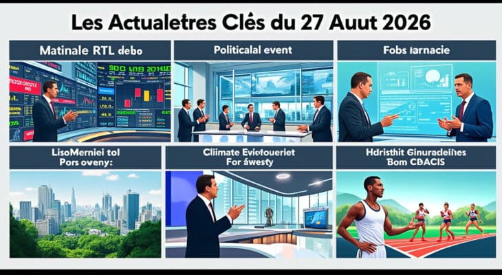 découvrez les actualités essentielles du 27 août 2026 avec la matinale rtl de 7h30, votre rendez-vous quotidien pour bien commencer la journée.