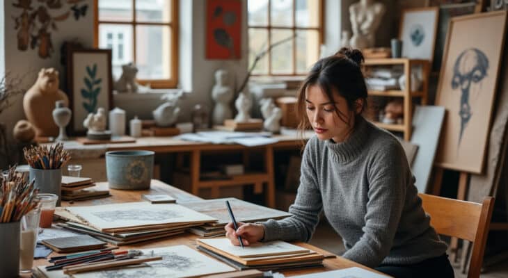 découvrez l'univers intime et créatif de valérie lemercier à travers une plongée exclusive dans son atelier, où se mêlent inspiration, création artistique et confidences inédites.