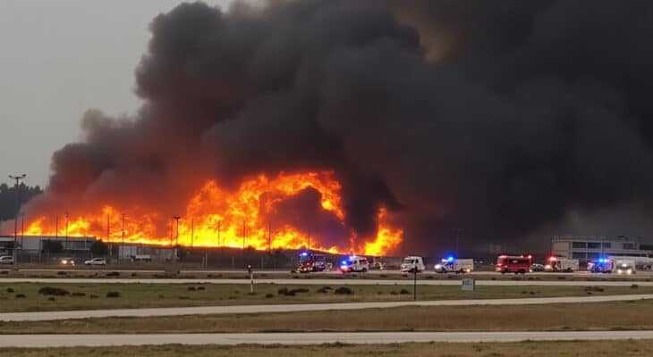 un incendie s'est déclaré aux abords de l'aéroport de roissy, provoquant une situation sous haute vigilance. suivez les dernières informations et mesures de sécurité mises en place.